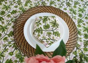 Mantel de lujo de alta calidad con estampado de bloques de algodón, diseño Floral indio hecho a mano, cubierta cuadrada Vintage para comedor, cocina, Patio - Product Image 3