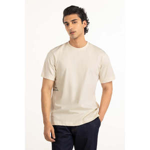 T-shirts 100 % coton coupe décontractée, jersey léger, style urbain, motif uni, coupe ample, impression sérigraphique, modèle MN-TS-SS26-040 - Product Image 1