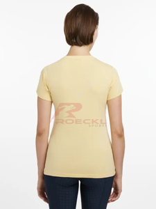 Top de equitación para mujer con estilo, venta al por mayor, mezcla técnica duradera, absorbe la humedad, perfil de comodidad ligera, práctica ecuestre - Product Image 3