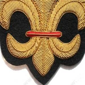 Custom Made Wholesale 2024 New Design Top Quality Hand Made Embroidery Bullion <b>Badges</b> New Style OEM Service Embroidered <b>Badge</b> - Product Image 3