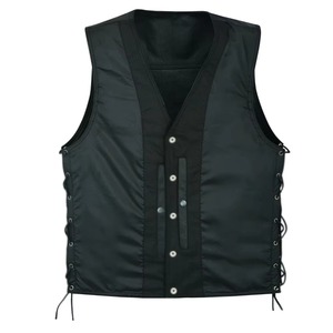 Gilet en cuir synthétique réversible décontracté et respirant pour homme, grande taille, style club, moto, motard, conception personnalisée OEM, hiver - Product Image 5