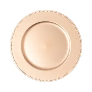 Assiette de chargeur en métal plaqué argent fait à la main nouveau design avec bas prix de gros MO plats New Look - Product Image 3