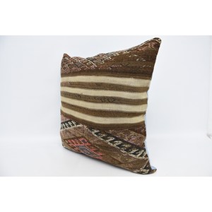 Beige laine tissé 28x28 pouces luxe écologique antidérapant Vintage brodé amovible lavable coussin pour voiture - Product Image 4