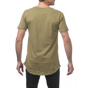 2025 New Slim Fit <b>Men's</b> <b>Longline</b> <b>T</b> <b>Shirts</b> 180 Grams Cotton Longer Drop Curved Hem Muscle Gym Casual Wear - Product Image 4