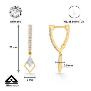 Yellow <b>Gold</b> Drop <b>Earrings</b> for Women <b>Emerald</b> and Pearl Heart-Shaped Cute Wedding Party Jewelry - Product Image 6