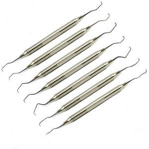 Ensemble professionnel de curettes Gracey parodontales manuelles, 7 instruments dentaires complets pour le détartrage, le planage des racines, le nettoyage en profondeur - Product Image 4