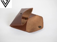 Dompet Kartu Kulit Anti-RFID Mewah, Ramping, Elegan, Tahan Lama, Ringan, Multifungsi, Desain Modern, Kancing Pendek