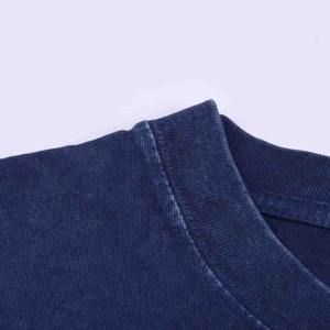 Camiseta de gran tamaño para hombre al por mayor de alta calidad 230 GSM 100% algodón camiseta lavada con ácido en blanco se puede personalizar el logotipo - Product Image 4