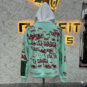 Sweat à capuche orange tendance avec fermeture éclair, veste à fermeture éclair avec strass, lavage à l'acide, vintage, lavé, sweat à capuche en molleton pour homme, streetwear - Product Image 2