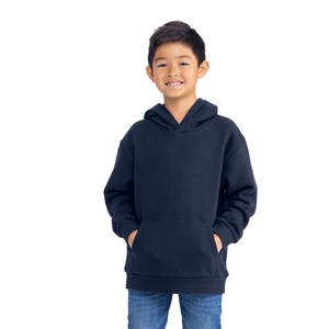 Venta al por mayor personalizado Midnight Navy Youth Fleece Pullover Sudaderas con capucha en blanco esencial sudaderas con capucha niños jóvenes unisex hombres sudaderas con capucha jóvenes - Product Image 4