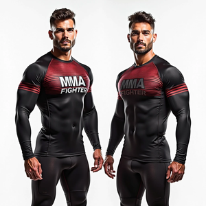 Personalizado personalizado Bjj Rash Guards Fabricante Sublimado MMA Rash Guards Material duradero Perfecto para Grappling y Gym - Product Image 4