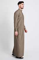 Respirant grande taille léger séchage rapide couleur unie marocain Khamis Thobe dubaï hommes tenue décontracté en gros Qatar pour arabe