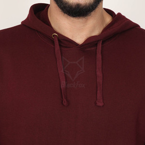 Sweat-shirt à capuche pour homme, couleur marron, coupe classique, en coton, décontracté, avec poche avant, couleur unie, pour l'automne - Product Image 6