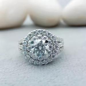 Trendy Solitaire VVS Moissanite Regalo de compromiso 100% Garantía de satisfacción 14K/18k Oro 925 Plata de ley para bodas - Product Image 1