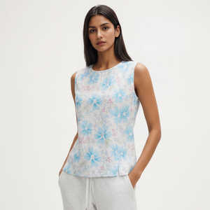 Blusa de Algodón Tejido con Bordado Floral Inspirado en la Naturaleza, Cuello Asimétrico, Formal y Elegante, con Botones, Tallas XS-XL, Larga, para Otoño - Product Image 2