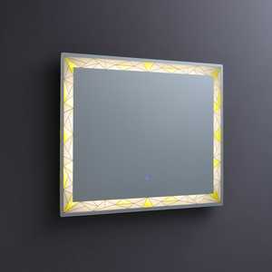 กระจกห้องน้ำดีไซน์อิตาลีร่วมสมัยพร้อมไฟ LED และขอบสีซาติน ขนาด 90x70 ซม. - Product Image 1