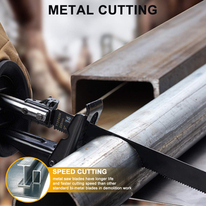 5 paket 9 inç 14TPI <span class=keywords><strong>Sawzall</strong></span> bıçakları dökme demir bi-<span class=keywords><strong>metal</strong></span> Sabre testere bıçakları <span class=keywords><strong>Metal</strong></span> için ağır <span class=keywords><strong>Metal</strong></span> kesme pistonlu testere bıçakları - Product Image 4