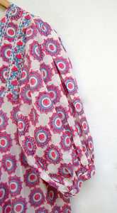 Vestidos MIDI informales de mujer de tela lavable transpirable de algodón 100% con estampado de calidad duradera con cinturón de proveedores indios - Product Image 6