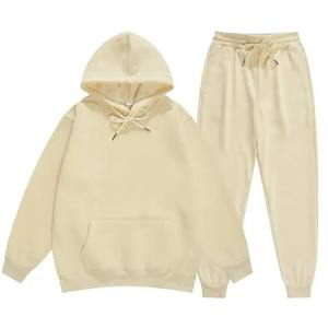 Logo personnalisé haut hommes survêtement porter 2 pièces survêtement en polaire de coton unisexe personnalisé prix de gros - Product Image 5