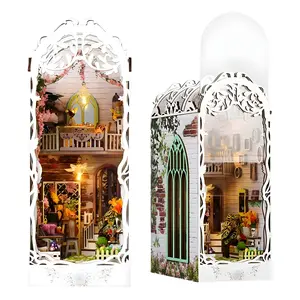 Rompecabezas de madera 3D de alta calidad, casa en miniatura DIY, casa de flores mágicas de madera para niños y adultos