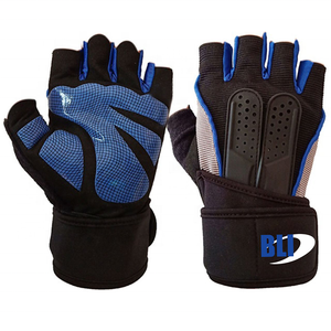Heavy Duty Leather Half Finger <b>Weight</b> Lifting <b>Gloves</b> with Quick Drying Fasten Closure Custom Design for Unisex Use - Product Image 1