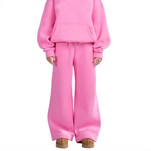 Nuevo Conjunto Deportivo de 2 Piezas para Mujer, con Logotipo Personalizado, Talla Grande, Transpirable, 100% Algodón, Top Corto, Sudadera con Capucha, Pantalones Deportivos - Product Image 2
