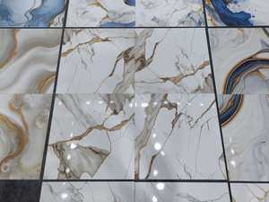 Size 60x60cm (600x600mm) Finish Glossy Polished Surface Design Gold Series Multi Color Options Glazed Vitrified <b>Tiles</b> - Product Image 5