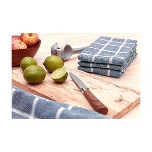 GOTS Certified Organic Cotton <b>Kitchen</b> Towels Checked Embroidered Premium Golf Sets Bulk OEM ODM Export India - Product Image 1