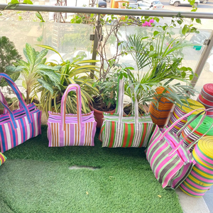 ถุงช้อปปิ้งไนลอนแบบรีไซเคิลเป็นมิตรกับสิ่งแวดล้อมถุงผ้าโพลีโพรพิลีนแบบใช้ซ้ำได้วัสดุจำนวนมากผลิตจากอินเดีย - Product Image 1