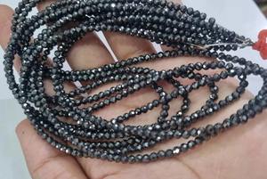 Perles de fantaisie en moissanite noire de 3 mm - Product Image 2