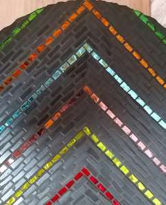 Dazzling <b>Mosaic</b> Side Table: Iridescent <b>Art</b> - Blue Coffee Table - Side Table - Livingroom Decor - Gift - Product Image 5