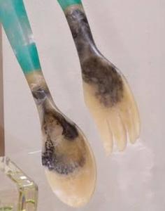 Outils à salade en résine faits à la main Cuillère élégante à usage quotidien pour servir les repas Finition brillante - Product Image 4