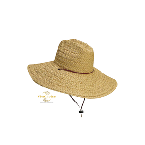 หมวกฟางทรงเวียดนามสำหรับผู้ชายและผู้หญิงหมวกคาวบอยสำหรับตกปลาชายหาดโต้คลื่นแบบมีโลโก้ออกแบบได้ตามต้องการ - Product Image 1