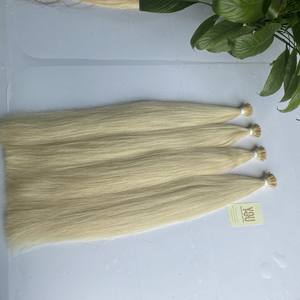 Extension de cheveux humains Remy à cuticules alignées en usine, cheveux vierges russes, kératine italienne pré-collée, pointe plate - Product Image 3