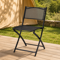 Jardin extérieur camping pliante aluminium chaise en acier