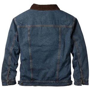 Nouveauté, vente en gros, veste en jean à col montant de haute qualité pour hommes, en coton respirant pour l'hiver, style personnalisé High Street - Product Image 2