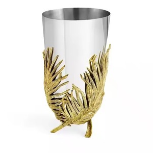 Florero de Metal de Latón, Elegante Florero Decorativo para Decoración del Hogar, Centro de Mesa para Comedor, Uso Floral - Product Image 1