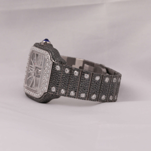 Meilleure qualité VVS Moissanite Diamant Montre Bijoux de mode Diamant Clouté Quartz Glacé De Luxe Glacé - Product Image 5