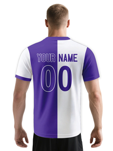 Custom Purple <b>White</b> Soccer Jersey for Women <b>Men</b> Personalized Football Shirt Name Number for Training Fans OEM Service Available - Product Image 4