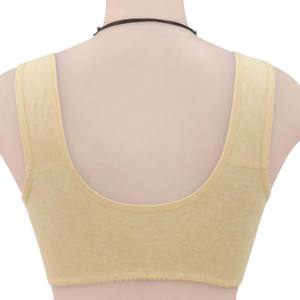 Cotton Backless Crop <b>Sports</b> <b>Bra</b> for <b>Ladies</b> Running Gym Yoga Workout Fitness Front Athletic <b>Bra</b> Private Label Washed Techniques - Product Image 5