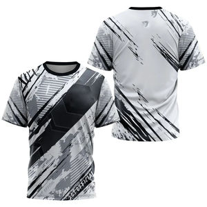 Motifs géométriques simples sport course en plein air 3D imprimé t-shirts lâche respirant Fitness maillot de Football américain - Product Image 4