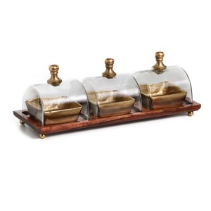 Bandeja Tazón Cubierta de mezcla Cúpula de vidrio Banquete DE BODA Cumpleaños Postre Bandeja de exhibición para plato de mantequilla Pastel Servir Pastel Herramientas - Product Image 3