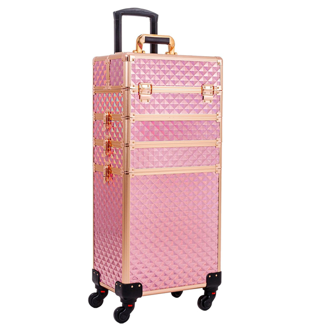 4 in 1 Professional Trolley Makeup case Nail Cosmetic case for Hairdressing