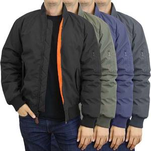 Ventes en gros OEM Usine sur mesure Vestes bomber en toile surdimensionnées de haute qualité Col montant Poches Nouveauté Polyester Homme - Product Image 6