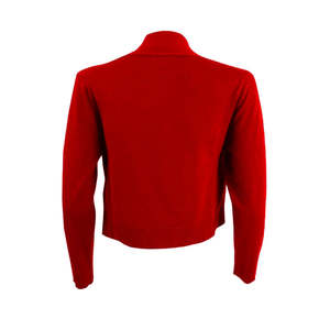 Cardigan Casual da Donna Calvin Klein, Rosso Lungo in Lana e Acrilico con Motivo Stampato, Taglia Piccola per Autunno e Inverno - Product Image 3