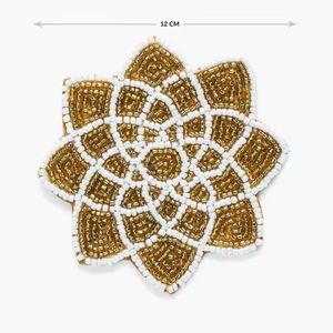 Haute Qualité Fleur Verre Perlé Coaster Thé Café Coaster Table À Manger Bar Champagne De Noël Festive Décor Coaster - Product Image 5
