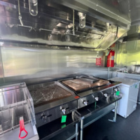 Remolque Móvil para Barbacoa de Doble Eje, Remolque de Catering para Cocina al Aire Libre, Remolque de Concesión para Negocio de Comida, Parrilla y Ahumador
