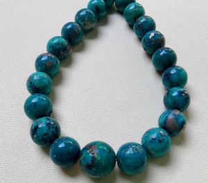 100% perles de pierre naturelles de 8 pouces faites à la main Arizona Turquoise Gemstone Rondell perles forme lisse de l'Arizona - Product Image 2