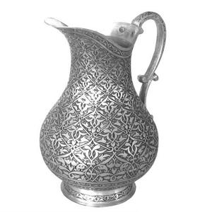 Handcrafted Vintage Aluminium Jug Engraved Water <b>Pitcher</b> for Restaurant Buffet and Dining Table Hotel & Restaurant Use - Product Image 3