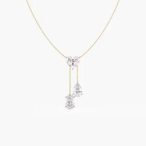 Meilleure vente Bracelet tennis élégant de luxe en moissanite et diamant en forme de cœur en or rose pour femme - Product Image 3